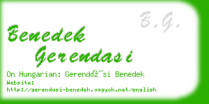 benedek gerendasi business card